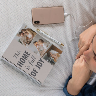 Modern Couple Family Photo & Family Quote Notebook