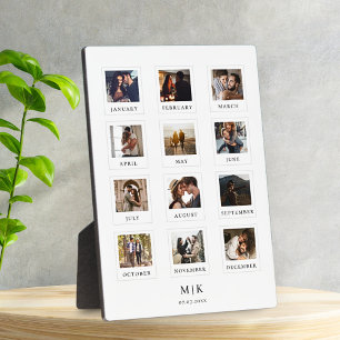 Modern Couple Love Anniversary Wedding Photo Plaque