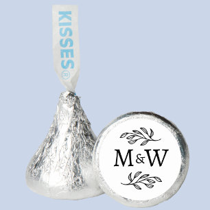 Modern Couple Monogram Initials Elegant Botanical Hershey®'s Kisses®
