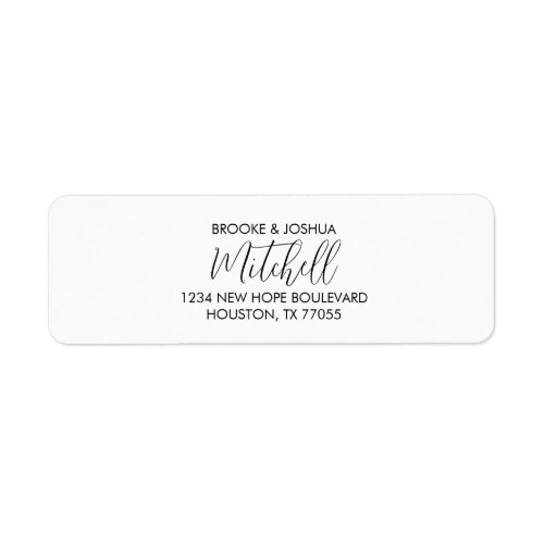 Modern Couple Return Address Labels