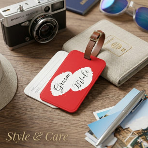 Modern Couple’s Luggage Tags – Wedding