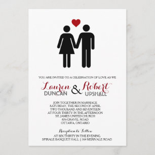 Modern Couple Wedding Invitations