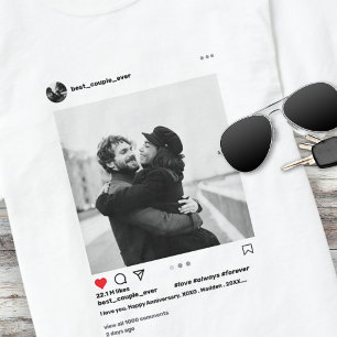 Modern Couples Instagram Photo Best Couple Ever T-Shirt