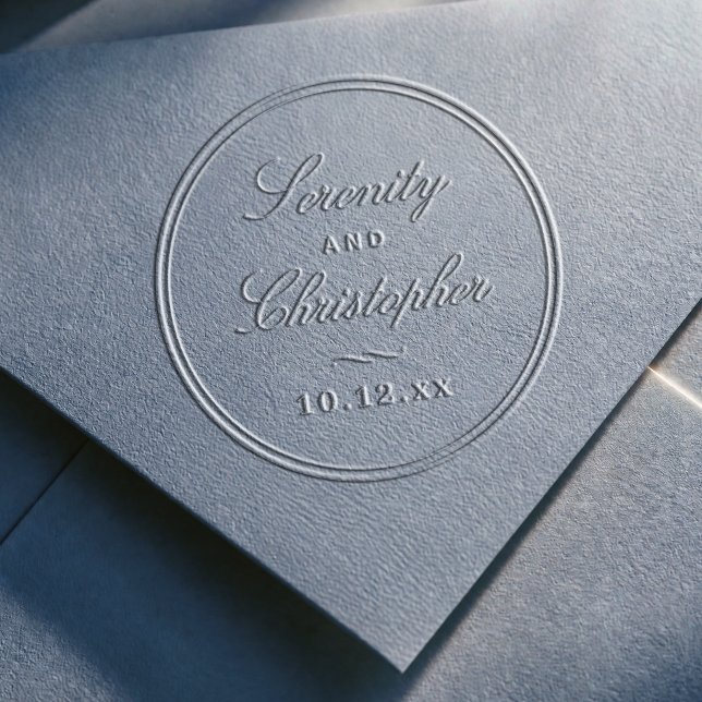 Modern couples name return address wedding embosser (Modern couples name return address wedding embosser)