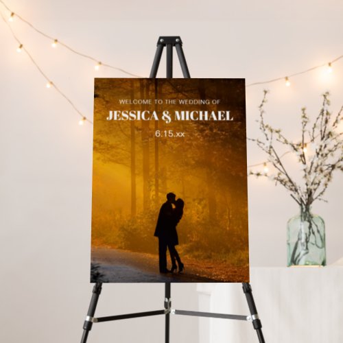 Modern Couples Names Wedding Decor Photo Welcome Foam Board