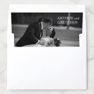 Modern Couple's Thank You Photo Wedding Envelope Liner