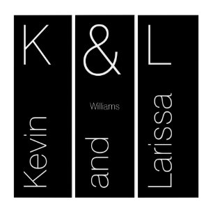 modern couples, typography blackandwhite custom triptych