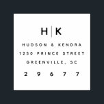 Modern Couples Wedding Monogram Return Address Self-inking Stamp<br><div class="desc">A modern return address stamp featuring couples initial monogram and stacked type. Perfect for either business or personal.</div>