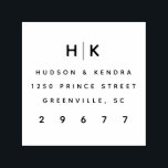 Modern Couples Wedding Monogram Return Address Self-inking Stamp<br><div class="desc">A modern return address stamp featuring couples initial monogram and stacked type. Perfect for either business or personal.</div>
