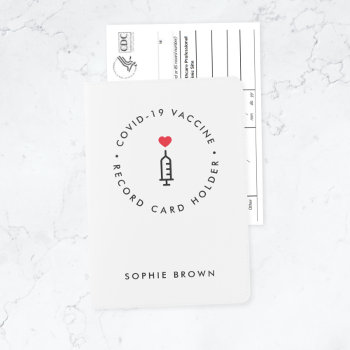 Modern Covid-19 Vaccination Record Card Holder by GuavaDesign at Zazzle