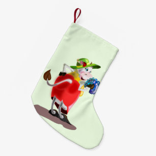 Modern Cow Christmas Stocking