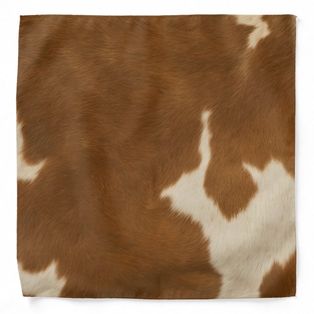Modern Cow Faux Leather Elegant Collection Bandana (Front)