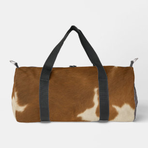 Modern Cow Faux Leather Elegant Collection Duffle Bag