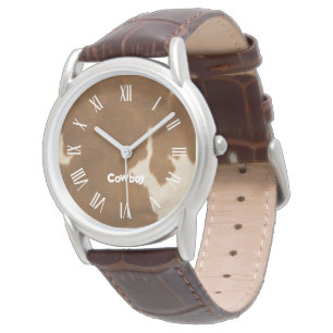 Modern Cow Faux Leather Elegant Collection Watch