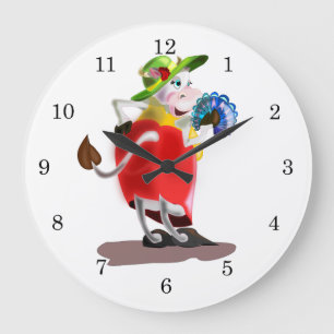 Modern Cow Funny Clock