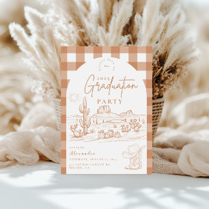 Modern Cowgirl Graduation Invitation