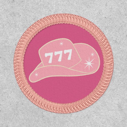 Modern Cowgirl Hat 777 Angel Number  Patch