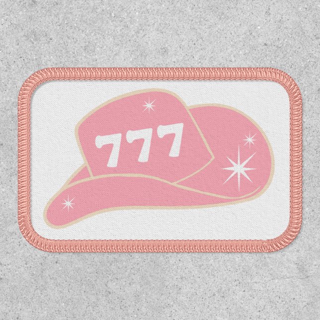 Modern Cowgirl Hat 777 Angel Number  Patch (Front)