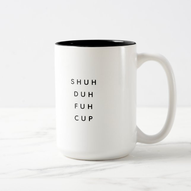 Modern Coworker Birthday Humor Quote Two-Tone Coffee Mug (Right)