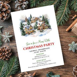 Modern cozy Christmas scene holiday celebration Invitation