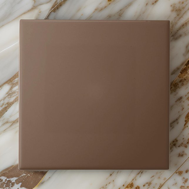 Modern Cozy Solid Color Bison Brown Ceramic Tile (Creator Uploaded)
