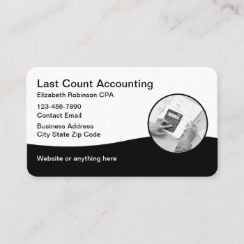 Modern Cpa Accounting Business Cards Modern by Luckyturtle at Zazzle