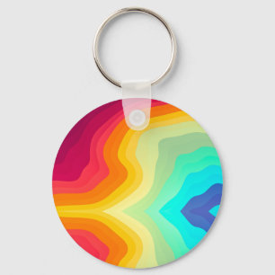 Modern Cracked colorful Stylist Keychain