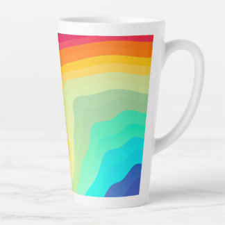 Modern Cracked colorful Stylist  Latte Mug