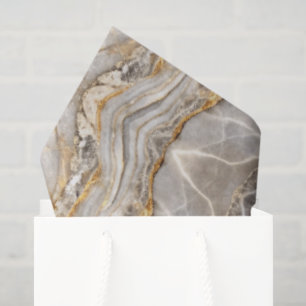 Modern Cracked Gold  marble Tissue Paper