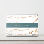 Modern Cracked Gold White Stylist Professional HP Laptop Skin (Front)