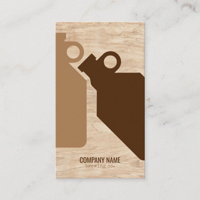 Modern Craft Beer Growler  Business Card (Front)