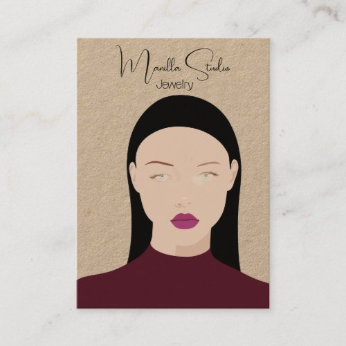 Modern Craft Long Hair Girl Earring Display Card