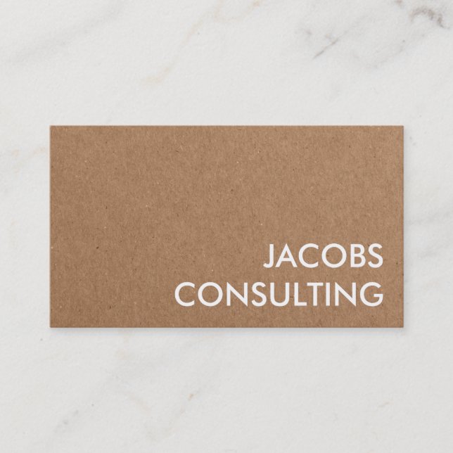 Modern Craft Paper Texture Business Card (Front)