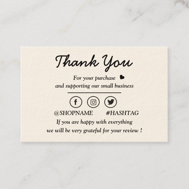 Modern Cream and gold Business Card (Front)