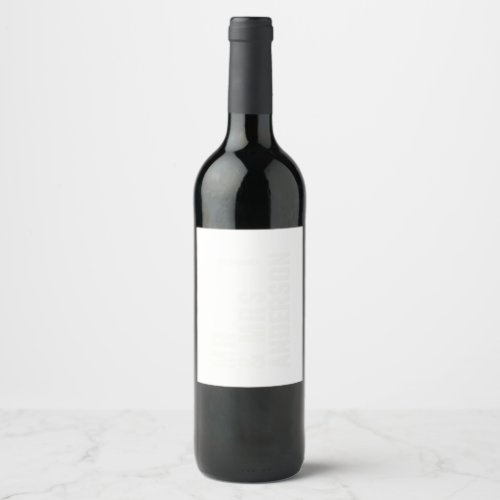 Modern cream black minimal bold simple wedding wine label