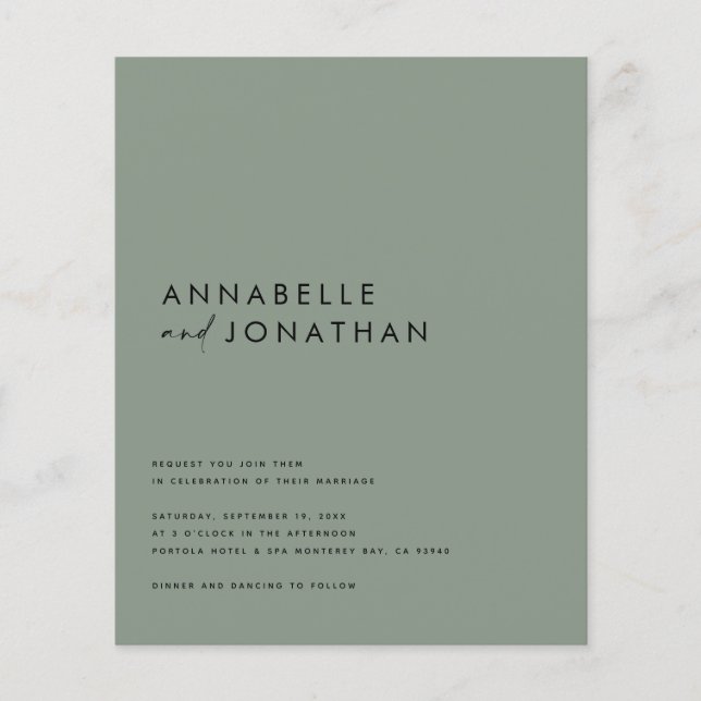 Modern cream black script minimal contemporary inv (Front)