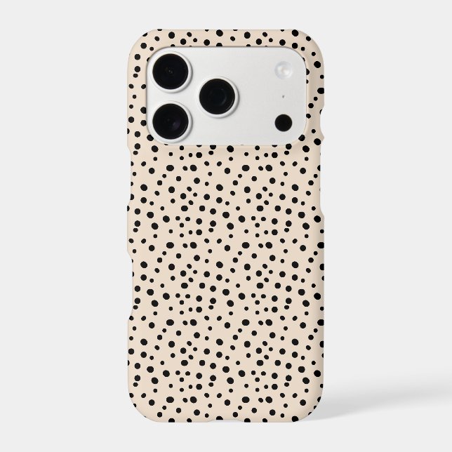 Modern Cream Polka Dot Case-Mate iPhone Case (Back)