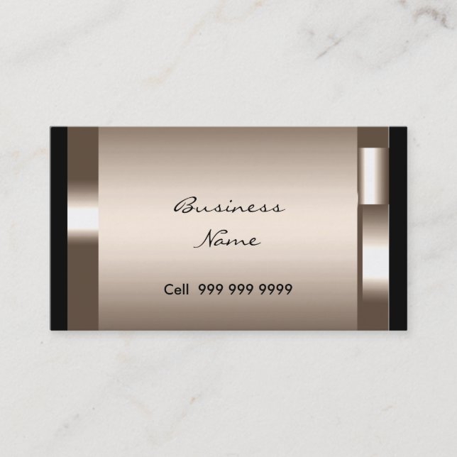 Modern Cream Professional Elegant Business Card (Front)
