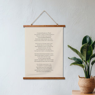 Modern Cream Typewriter Your Custom Poem  Hanging Tapestry