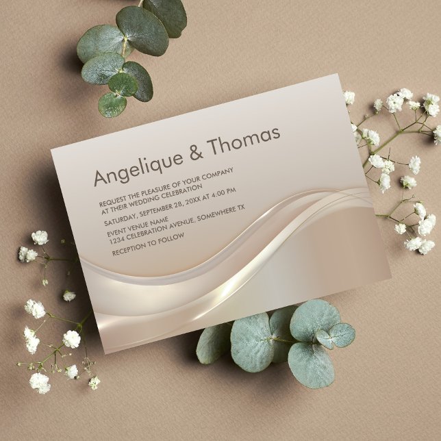 Modern Cream Wedding Invitation (Creator Uploaded)