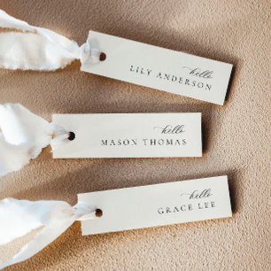 Modern Cream Wedding Place Card