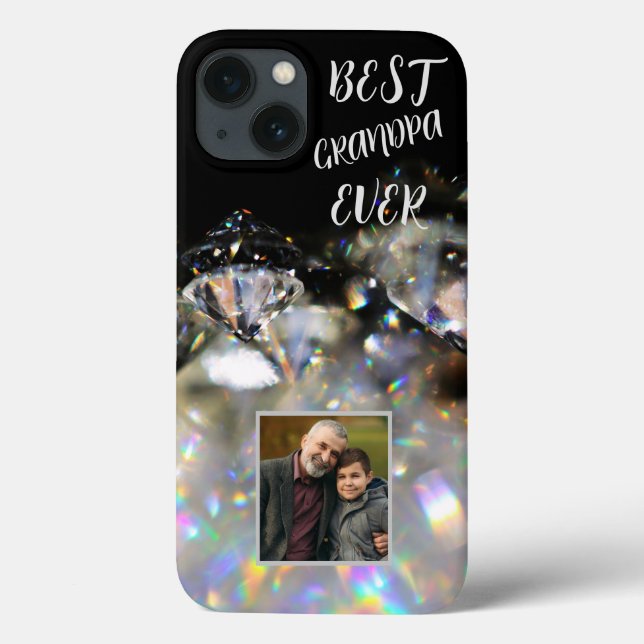 Modern Create Your Own 1-Photos Best Grandpa Ever Case-Mate iPhone Case (Back)