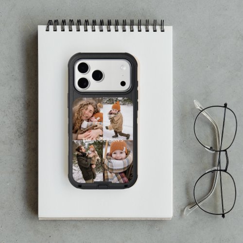 Modern Create Your Own 4 Photo Collage Family iPhone 17 Pro Max Case