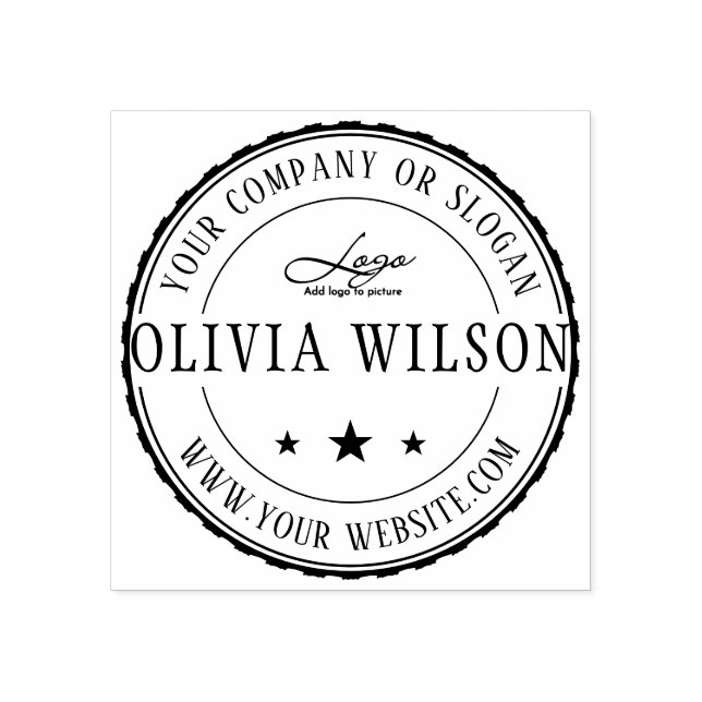 Modern |Create your own business Logo rubber stamp (Imprint)