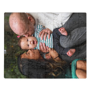 Modern Create Your Own Family Photo  Jigsaw Puzzle