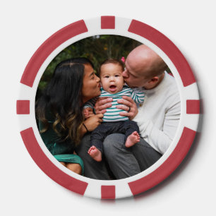 Modern Create Your Own Family Photo  Poker Chips
