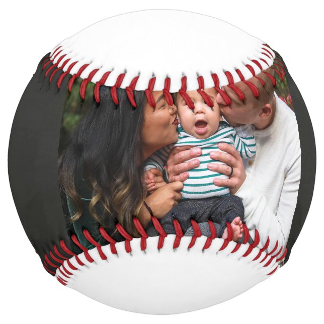 Modern Create Your Own Family Photo  Softball (Front)