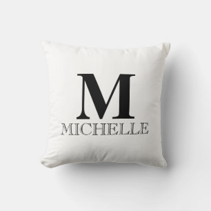 Modern Create Your Own Monogram Template Throw Pillow