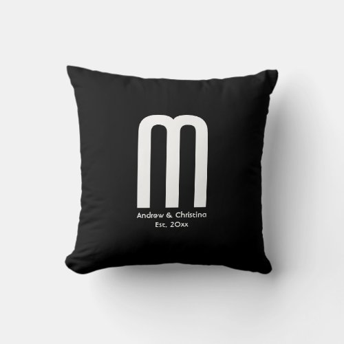 Modern Create Your Own  Monogrammed Throw Pillow