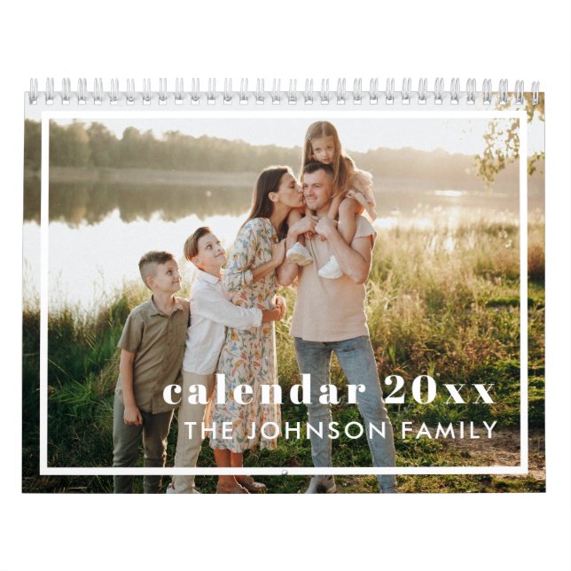 Modern Create Your Own Personalized 2025 Photo  Calendar (Cover)
